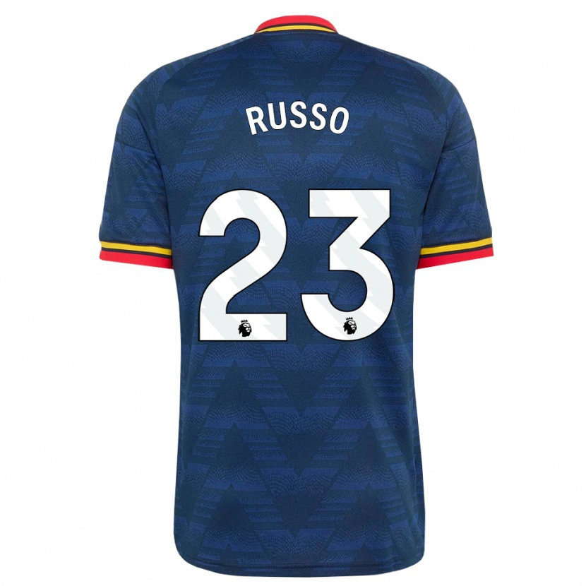 Danxen Enfant Maillot Alessia Russo #23 Midnightblue Jaune Rouge Tenues Extérieur 2026/27 T-Shirt
