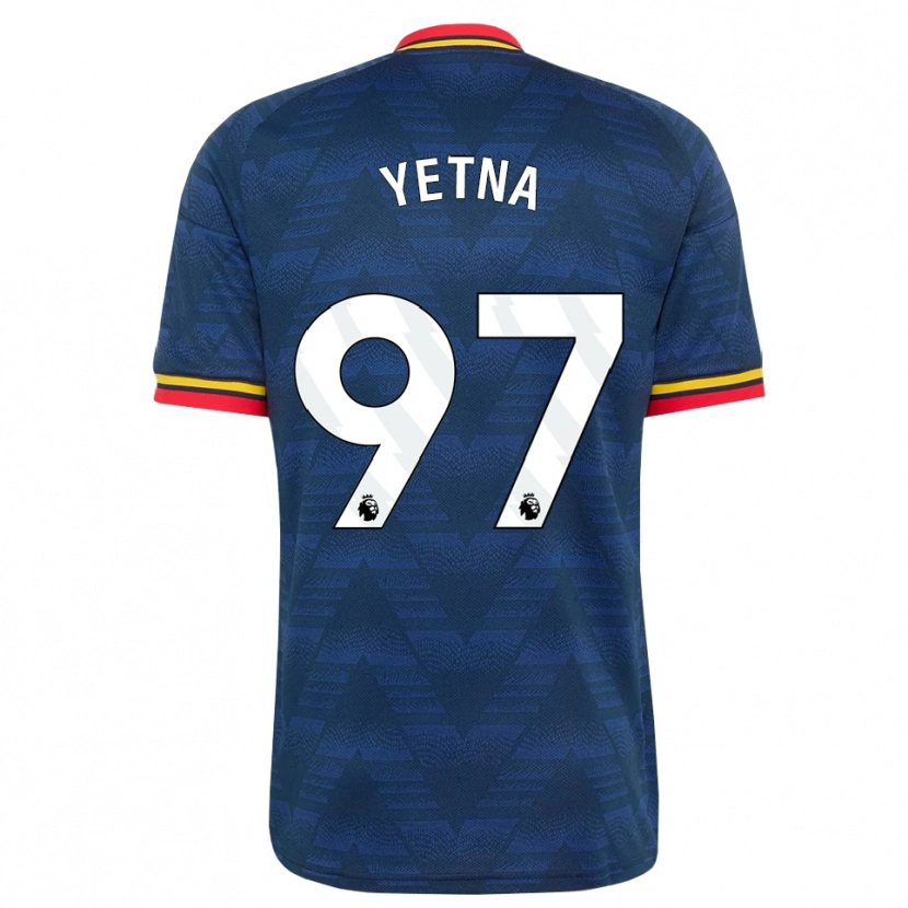 Danxen Enfant Maillot Mikael Yetna #97 Midnightblue Jaune Rouge Tenues Extérieur 2026/27 T-Shirt