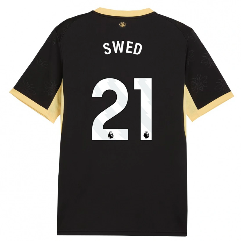 Danxen Enfant Maillot Hamza Swed #21 Noir Jaune Tenues Extérieur 2026/27 T-Shirt