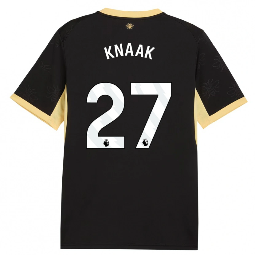 Danxen Enfant Maillot Rebecca Knaak #27 Noir Jaune Tenues Extérieur 2026/27 T-Shirt