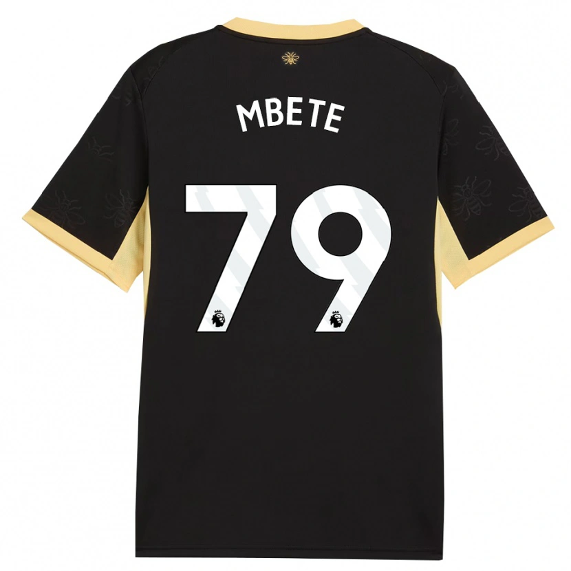 Danxen Enfant Maillot Luke Mbete #79 Noir Jaune Tenues Extérieur 2026/27 T-Shirt