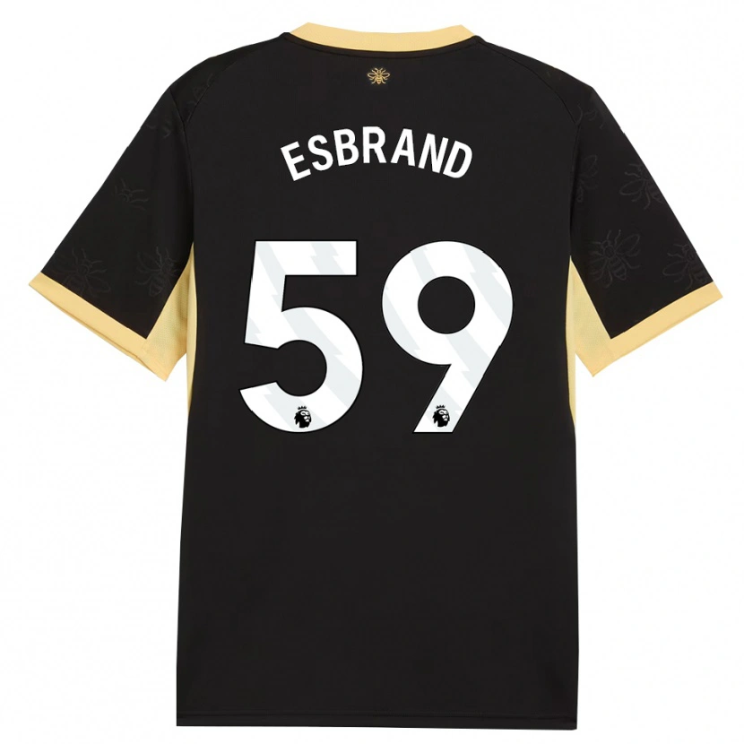 Danxen Enfant Maillot Josh Wilson-Esbrand #59 Noir Jaune Tenues Extérieur 2026/27 T-Shirt