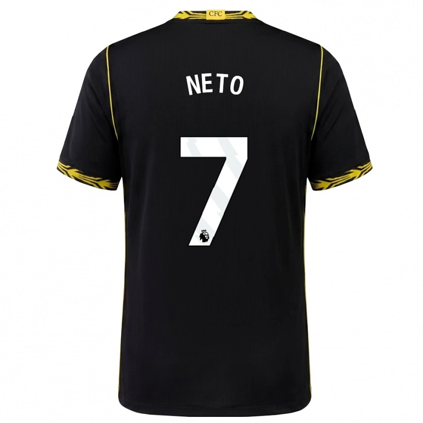 Danxen Enfant Maillot Pedro Neto #7 Noir Jaune Tenues Extérieur 2026/27 T-Shirt