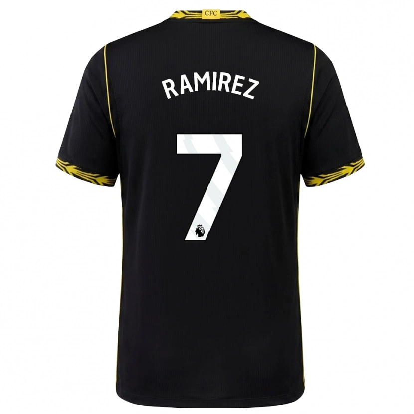 Danxen Enfant Maillot Mayra Ramírez #7 Noir Jaune Tenues Extérieur 2026/27 T-Shirt