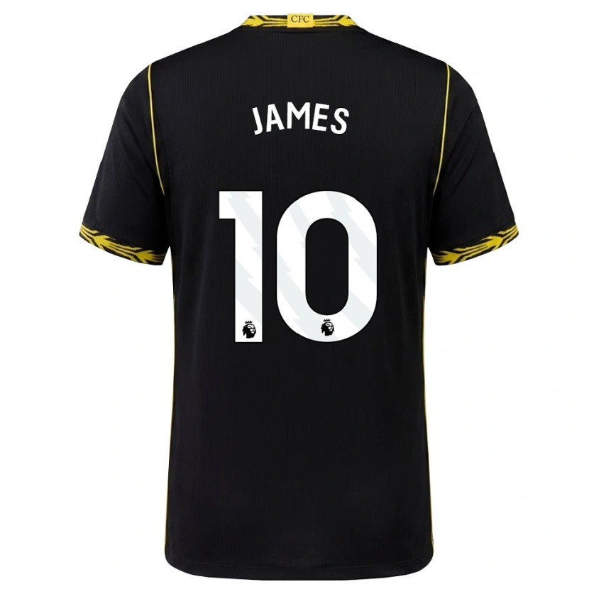 Danxen Enfant Maillot Lauren James #10 Noir Jaune Tenues Extérieur 2026/27 T-Shirt