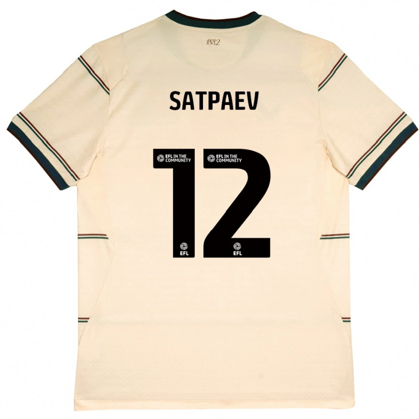 Danxen Enfant Maillot Dastan Satpaev #12 Beige Bourgogne Tenues Extérieur 2026/27 T-Shirt