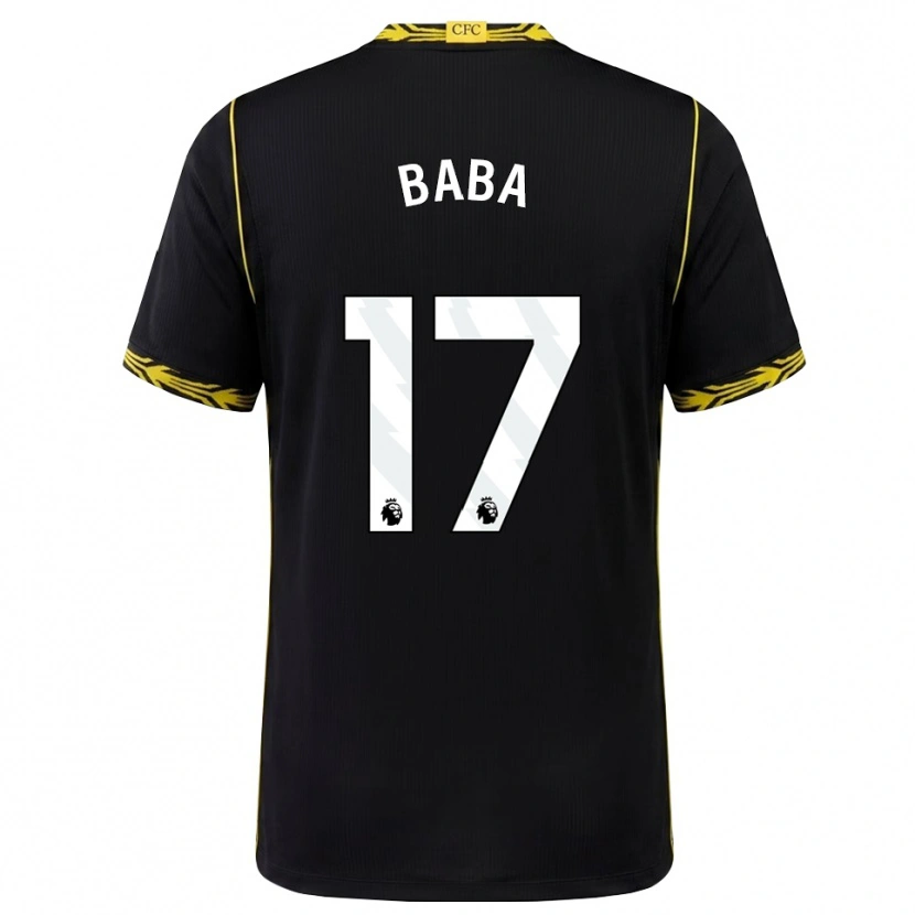 Danxen Enfant Maillot Abdul-Rahman Baba #17 Noir Jaune Tenues Extérieur 2026/27 T-Shirt