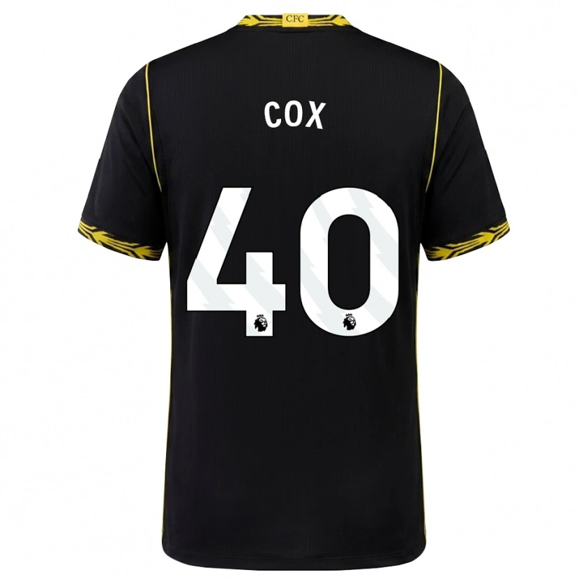 Danxen Enfant Maillot Katie Cox #40 Noir Jaune Tenues Extérieur 2026/27 T-Shirt