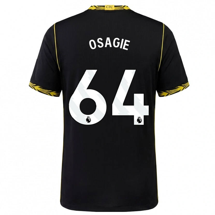 Danxen Enfant Maillot Justin Osagie #64 Noir Jaune Tenues Extérieur 2026/27 T-Shirt