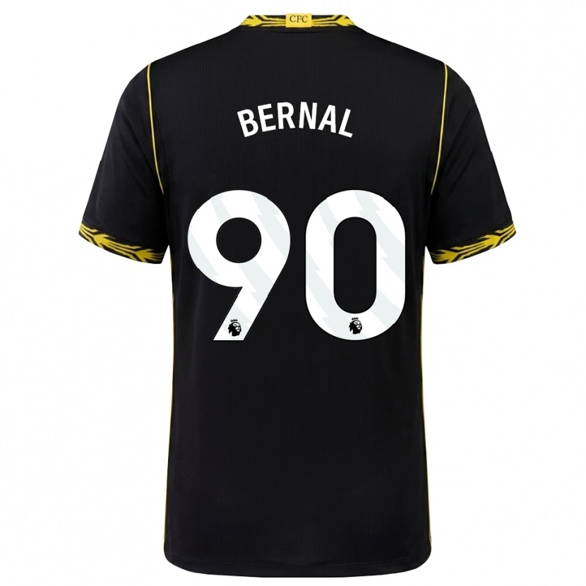Danxen Enfant Maillot Freddy Bernal #90 Noir Jaune Tenues Extérieur 2026/27 T-Shirt