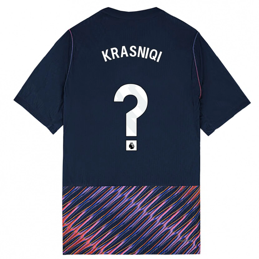 Danxen Enfant Maillot Elliot Krasniqi #0 Bleu Royal Blanc Tenues Extérieur 2026/27 T-Shirt