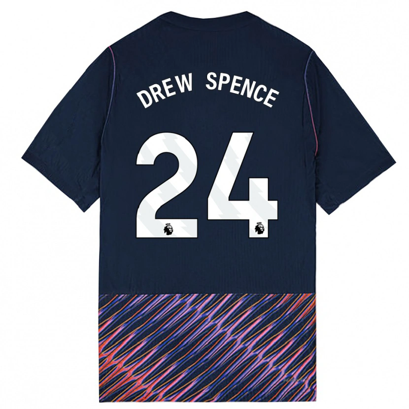 Danxen Enfant Maillot Drew Spence #24 Bleu Royal Blanc Tenues Extérieur 2026/27 T-Shirt