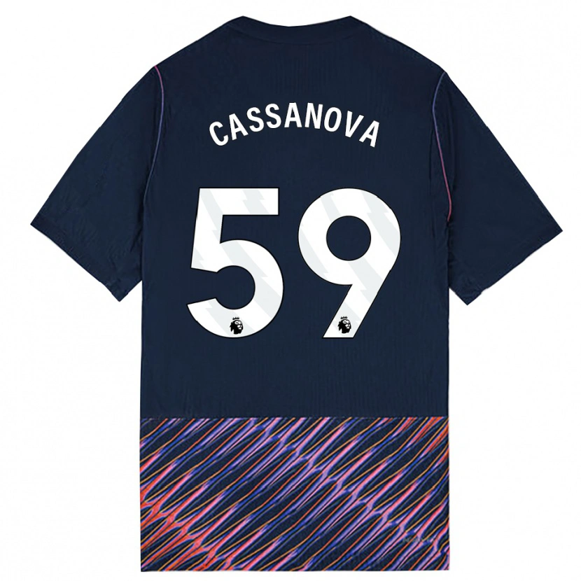 Danxen Enfant Maillot Dante Cassanova #59 Bleu Royal Blanc Tenues Extérieur 2026/27 T-Shirt