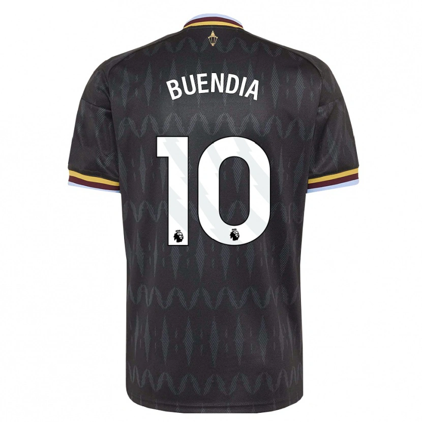 Danxen Enfant Maillot Emiliano Buendía #10 Cornflowerblue Noir Jaune Tenues Extérieur 2026/27 T-Shirt
