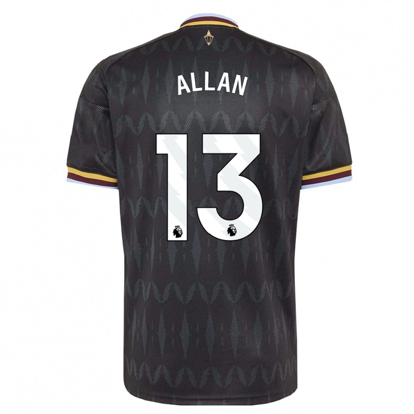 Danxen Enfant Maillot Jack Allan #13 Cornflowerblue Noir Jaune Tenues Extérieur 2026/27 T-Shirt