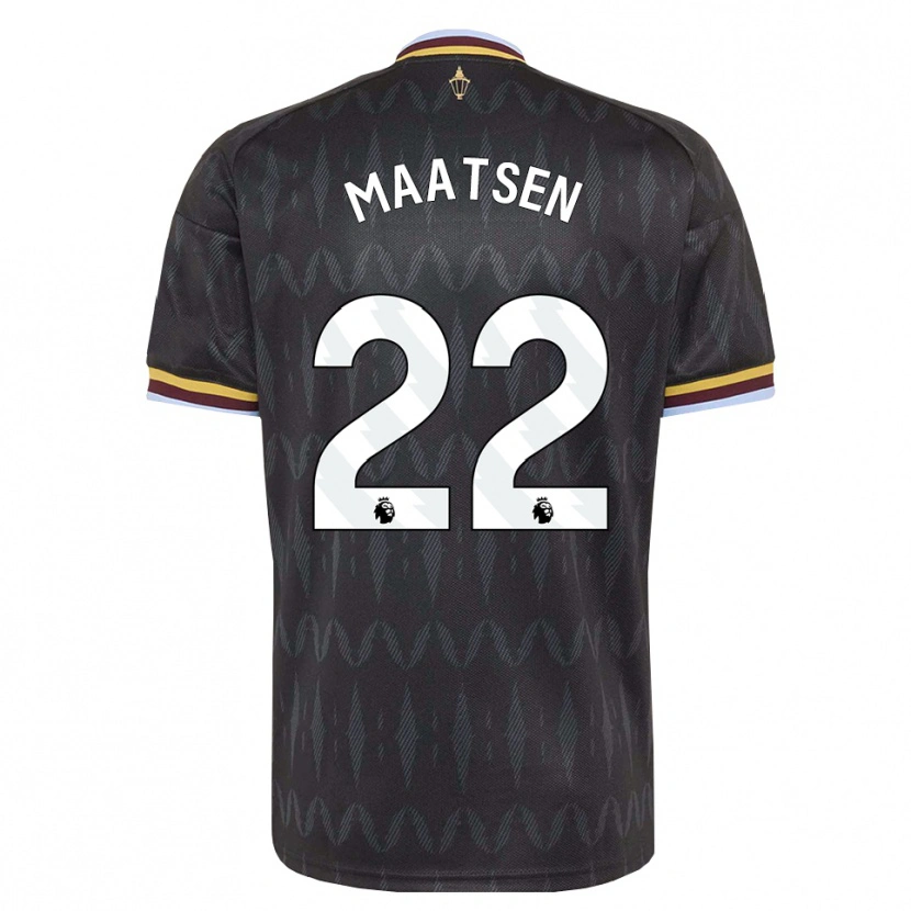 Danxen Enfant Maillot Ian Maatsen #22 Cornflowerblue Noir Jaune Tenues Extérieur 2026/27 T-Shirt