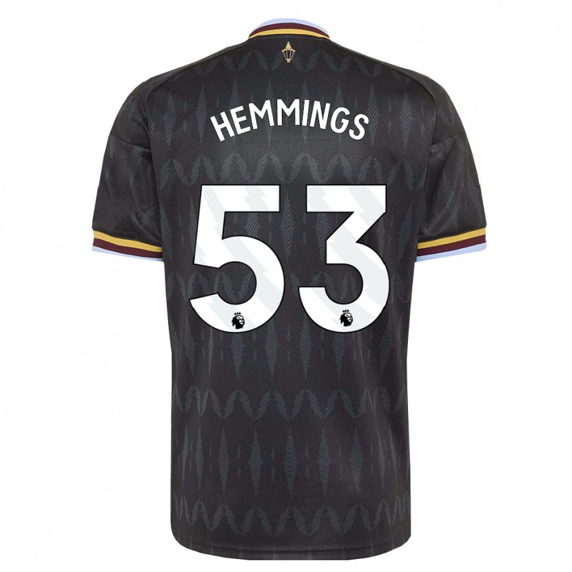 Danxen Enfant Maillot George Hemmings #53 Cornflowerblue Noir Jaune Tenues Extérieur 2026/27 T-Shirt