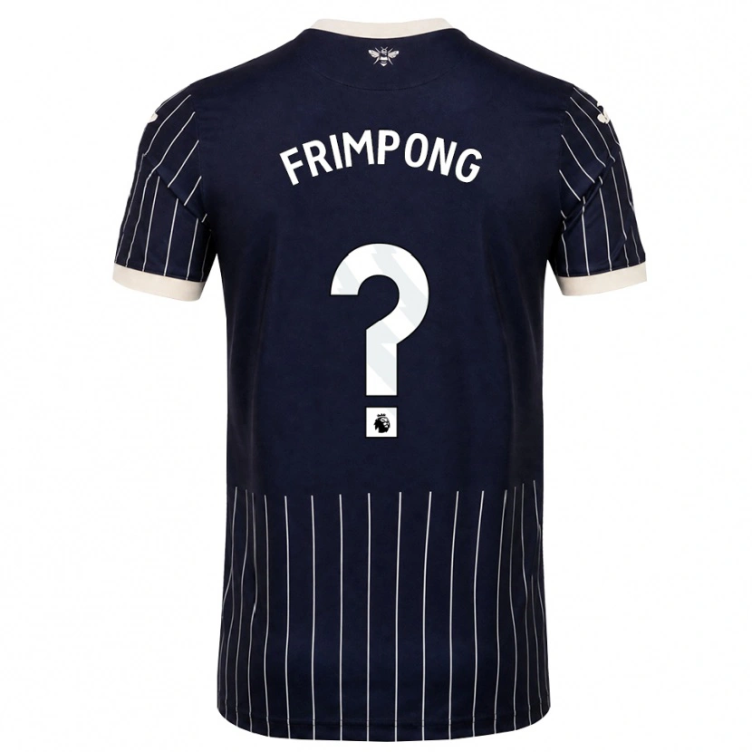 Danxen Enfant Maillot Charles Frimpong #0 Noir Blanc Tenues Extérieur 2026/27 T-Shirt