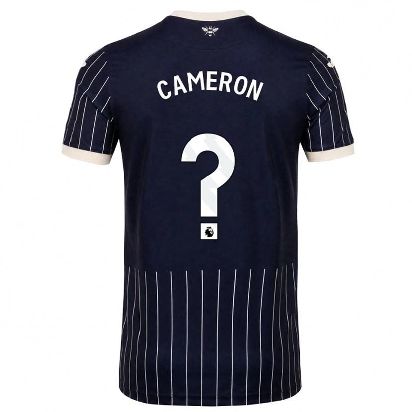 Danxen Enfant Maillot Cameron Anderson #0 Noir Blanc Tenues Extérieur 2026/27 T-Shirt