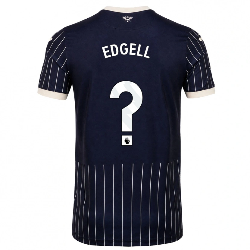 Danxen Enfant Maillot Vincent Edgell #0 Noir Blanc Tenues Extérieur 2026/27 T-Shirt