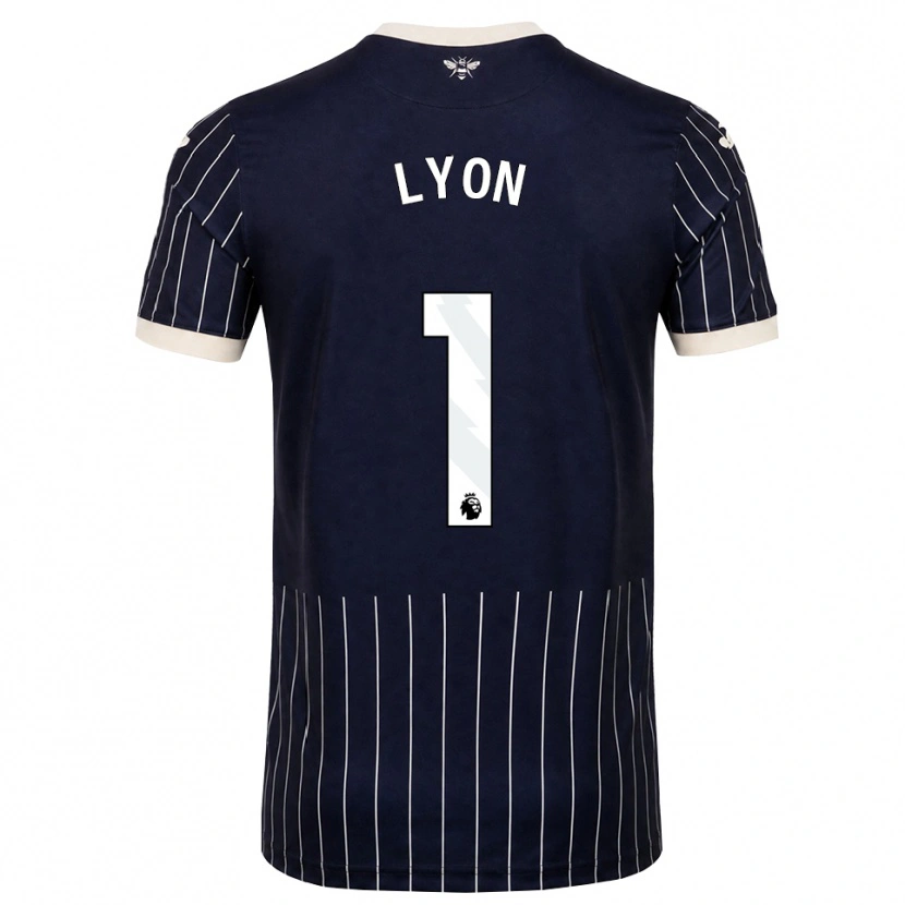 Danxen Enfant Maillot Felix Lyon #1 Noir Blanc Tenues Extérieur 2026/27 T-Shirt