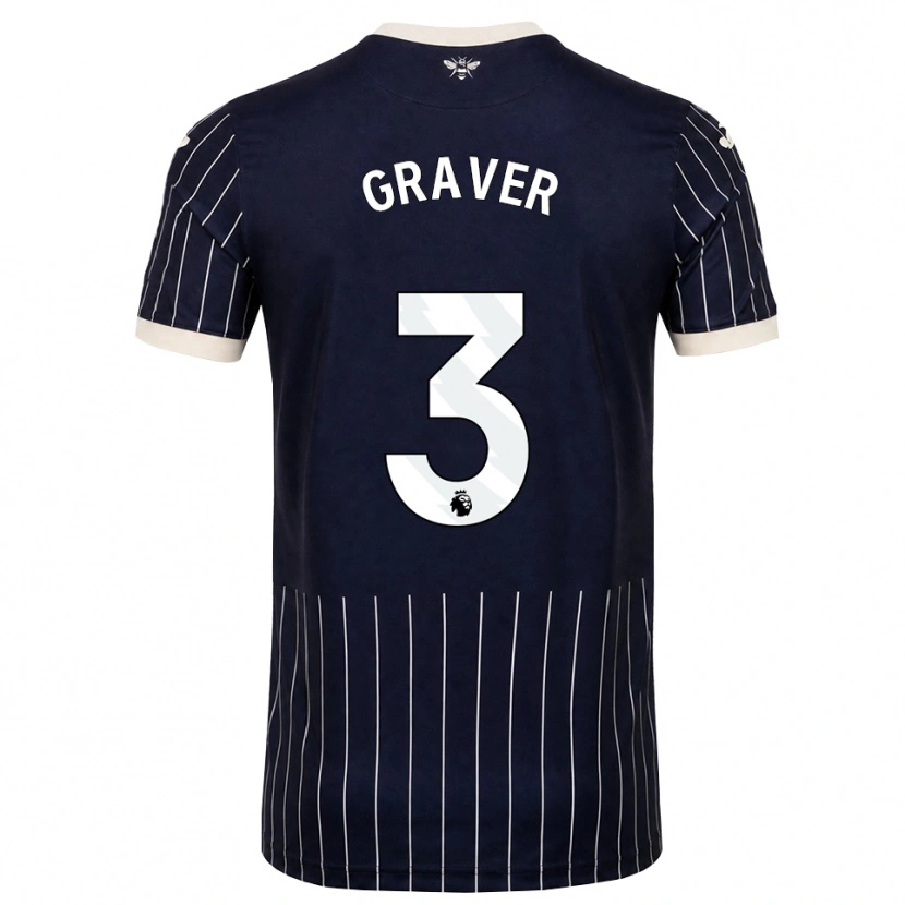 Danxen Enfant Maillot Regan Graver #3 Noir Blanc Tenues Extérieur 2026/27 T-Shirt