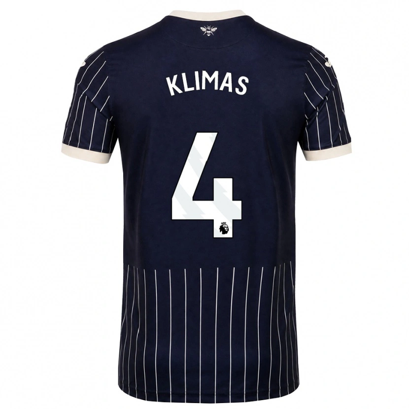 Danxen Enfant Maillot Matas Klimas #4 Noir Blanc Tenues Extérieur 2026/27 T-Shirt