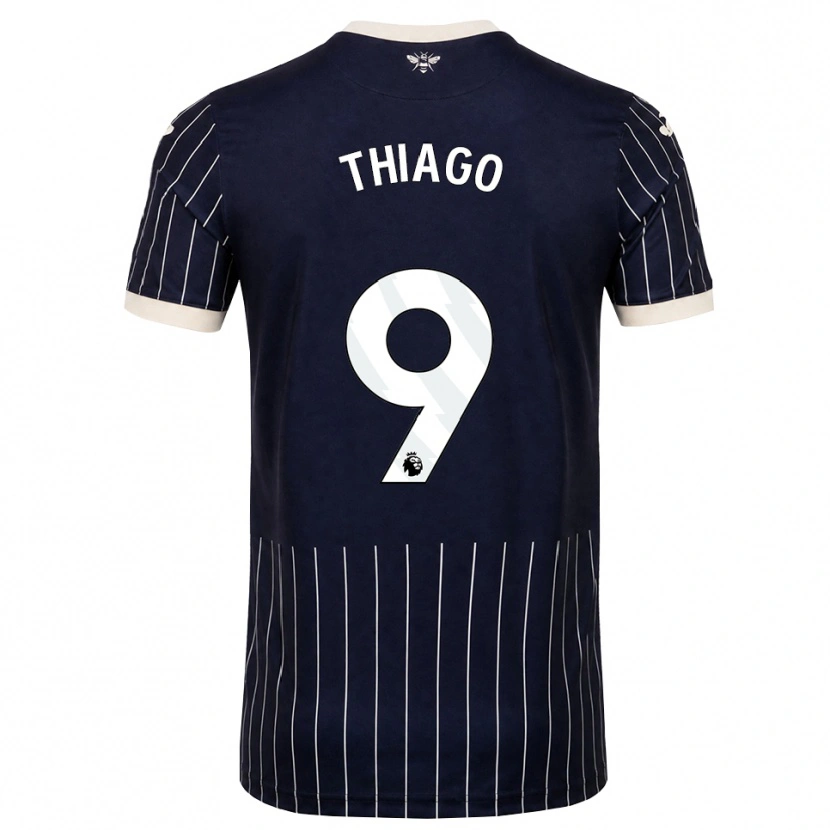 Danxen Enfant Maillot Igor Thiago #9 Noir Blanc Tenues Extérieur 2026/27 T-Shirt