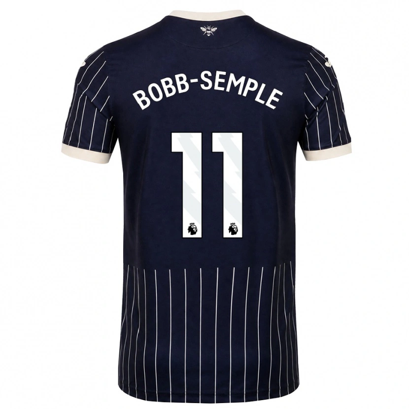 Danxen Enfant Maillot Domeiro Bobb-Semple #11 Noir Blanc Tenues Extérieur 2026/27 T-Shirt