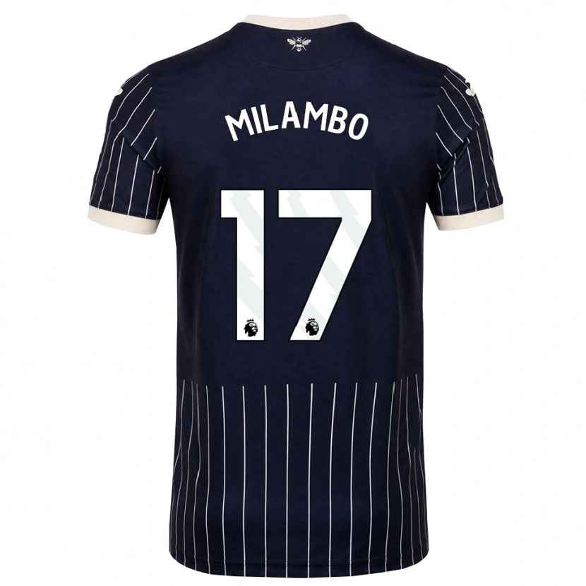 Danxen Enfant Maillot Antoni Milambo #17 Noir Blanc Tenues Extérieur 2026/27 T-Shirt