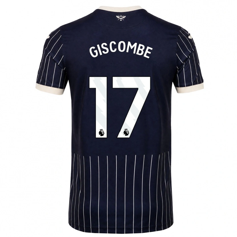Danxen Enfant Maillot Naeem Giscombe #17 Noir Blanc Tenues Extérieur 2026/27 T-Shirt