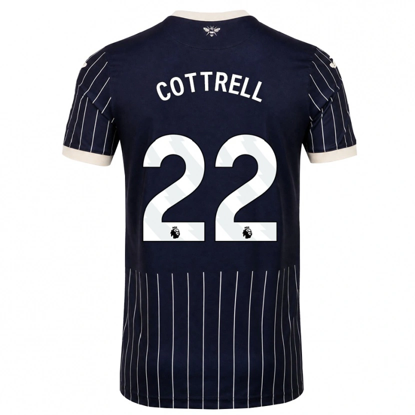 Danxen Enfant Maillot Eleonora Cottrell #22 Noir Blanc Tenues Extérieur 2026/27 T-Shirt