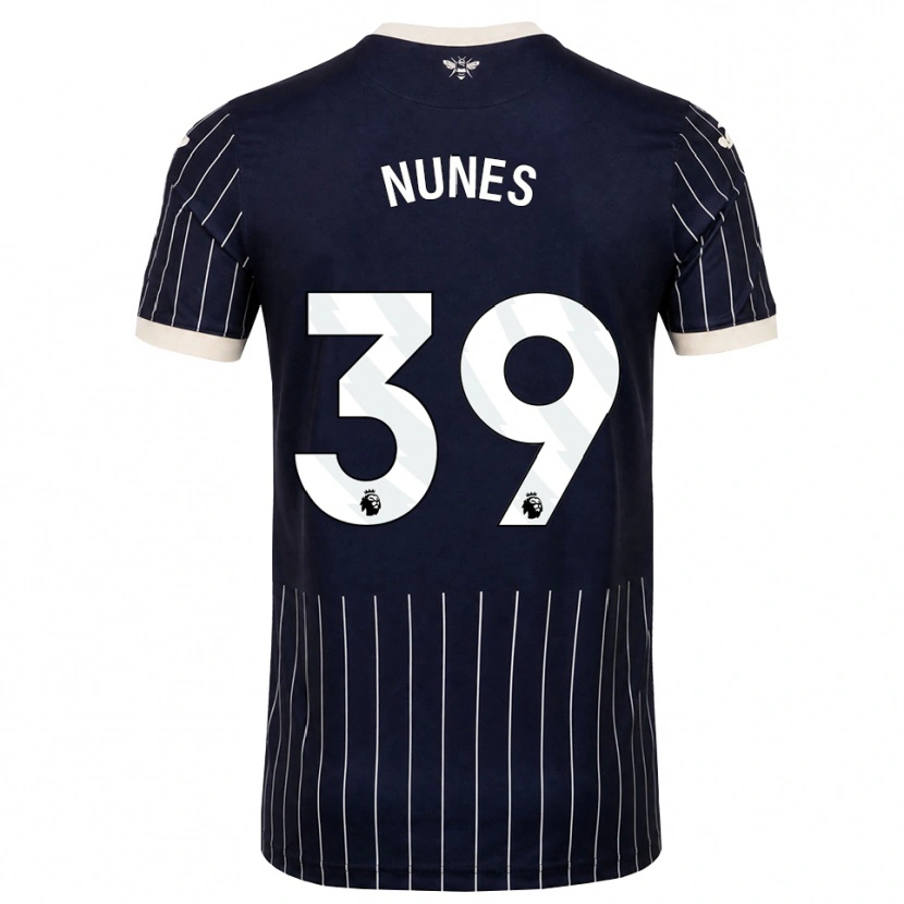 Danxen Enfant Maillot Gustavo Nunes #39 Noir Blanc Tenues Extérieur 2026/27 T-Shirt