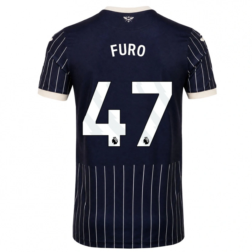 Danxen Enfant Maillot Kaye Furo #47 Noir Blanc Tenues Extérieur 2026/27 T-Shirt