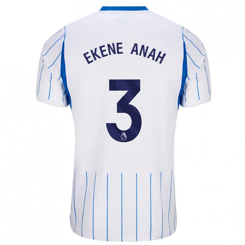 Danxen Enfant Maillot Cristiano Ekene Anah #3 Dodgerblue Blanc Tenues Extérieur 2026/27 T-Shirt