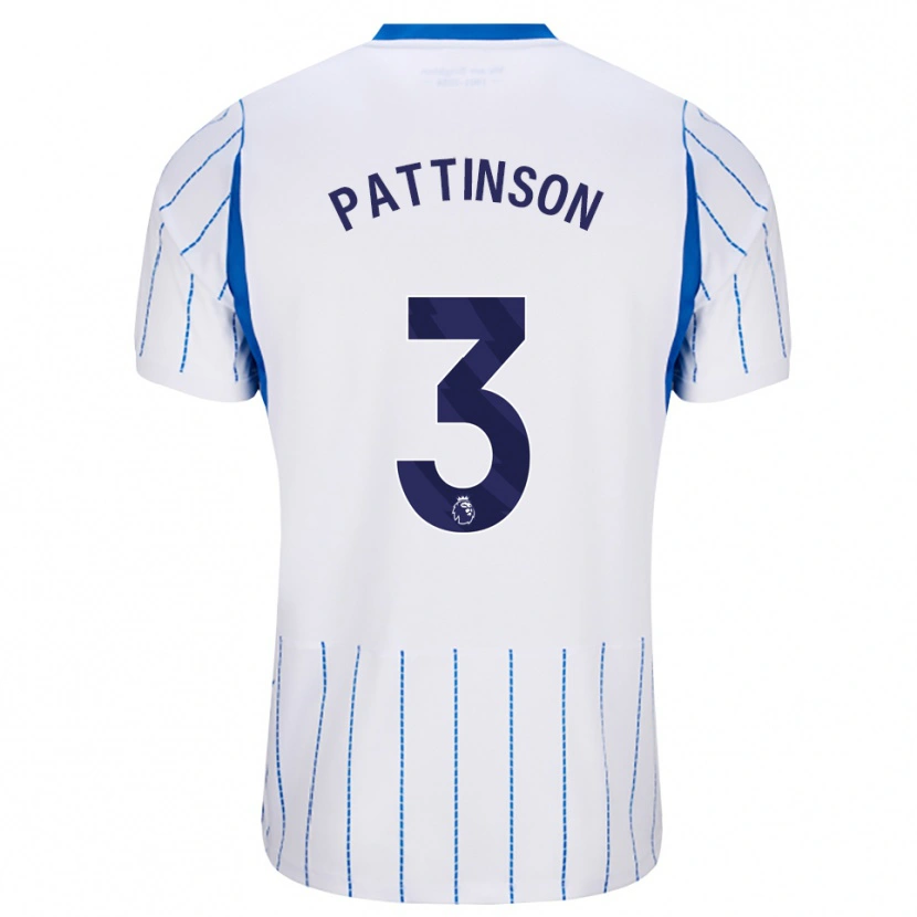 Danxen Enfant Maillot Poppy Pattinson #3 Dodgerblue Blanc Tenues Extérieur 2026/27 T-Shirt