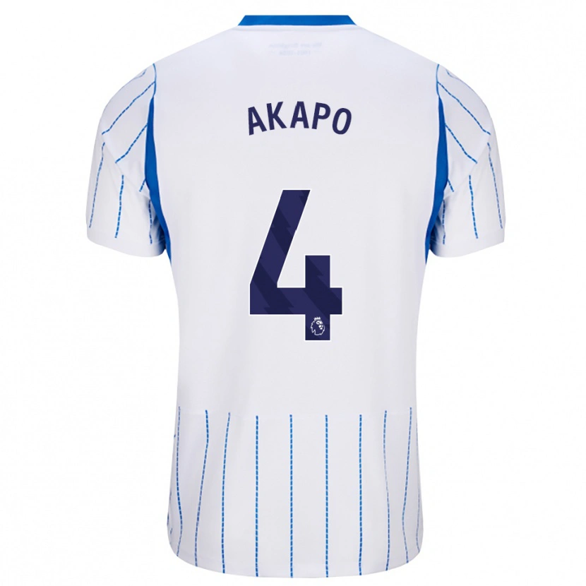 Danxen Enfant Maillot Tobi Akapo #4 Dodgerblue Blanc Tenues Extérieur 2026/27 T-Shirt