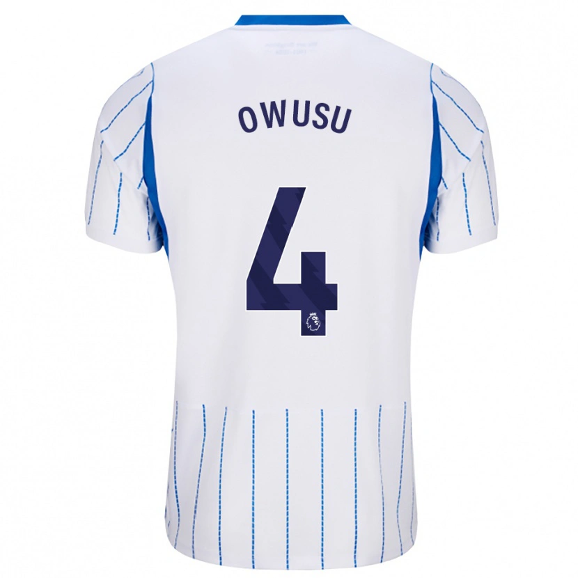 Danxen Enfant Maillot Yussif Owusu #4 Dodgerblue Blanc Tenues Extérieur 2026/27 T-Shirt