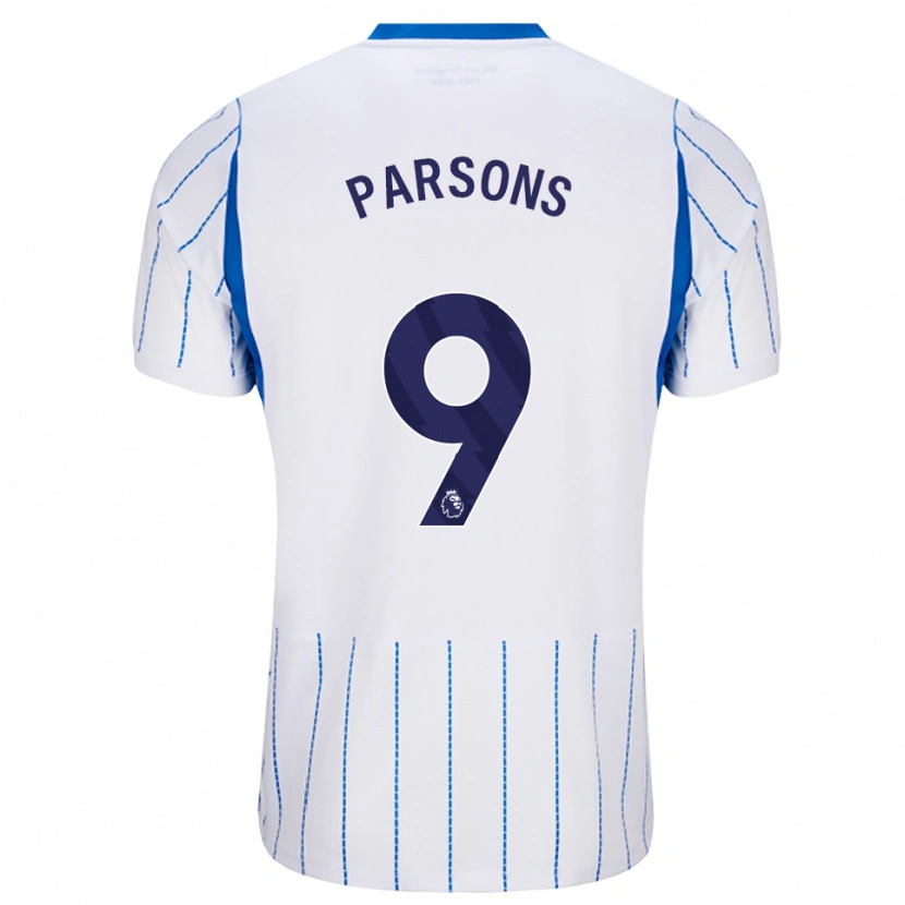 Danxen Enfant Maillot Jacob Parsons #9 Dodgerblue Blanc Tenues Extérieur 2026/27 T-Shirt