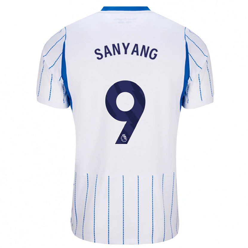 Danxen Enfant Maillot Musa Sanyang #9 Dodgerblue Blanc Tenues Extérieur 2026/27 T-Shirt