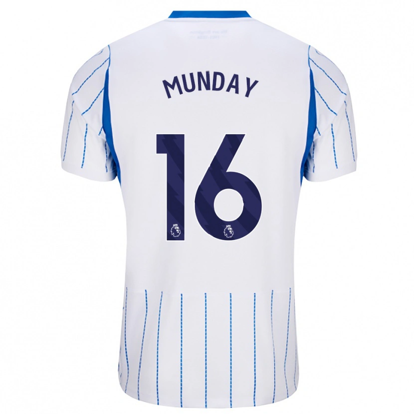 Danxen Enfant Maillot George Munday #16 Dodgerblue Blanc Tenues Extérieur 2026/27 T-Shirt