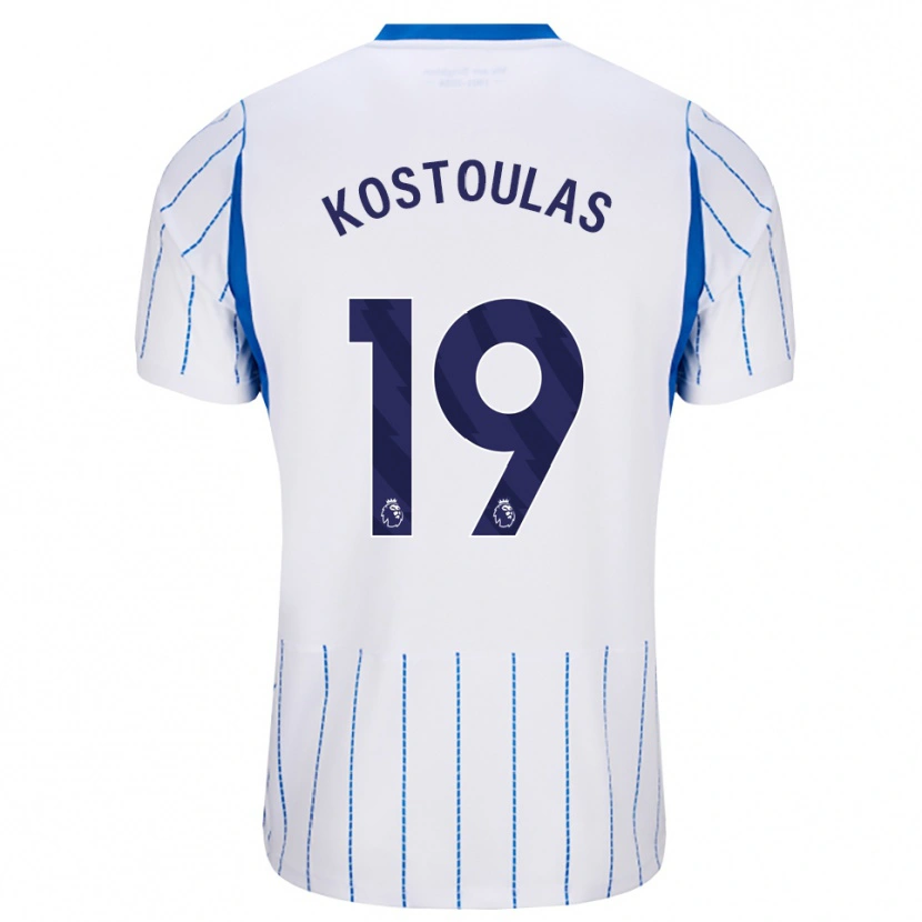 Danxen Enfant Maillot Charalampos Kostoulas #19 Dodgerblue Blanc Tenues Extérieur 2026/27 T-Shirt