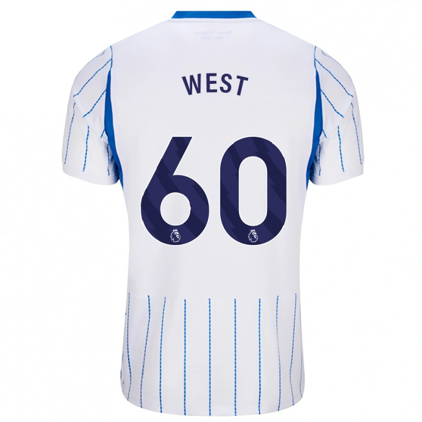 Danxen Enfant Maillot Aidan West #60 Dodgerblue Blanc Tenues Extérieur 2026/27 T-Shirt