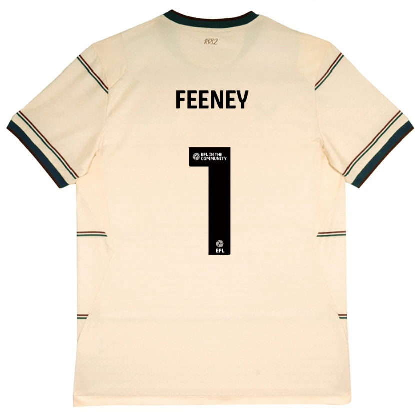 Danxen Enfant Maillot Callum Feeney #1 Beige Bourgogne Tenues Extérieur 2026/27 T-Shirt