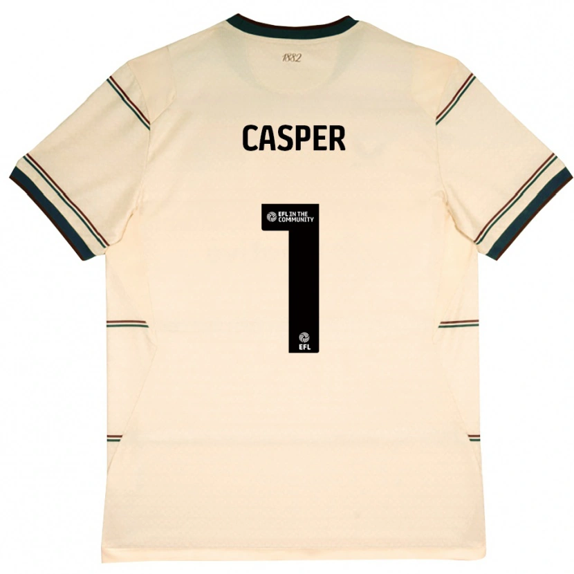 Danxen Enfant Maillot Charlie Casper #1 Beige Bourgogne Tenues Extérieur 2026/27 T-Shirt