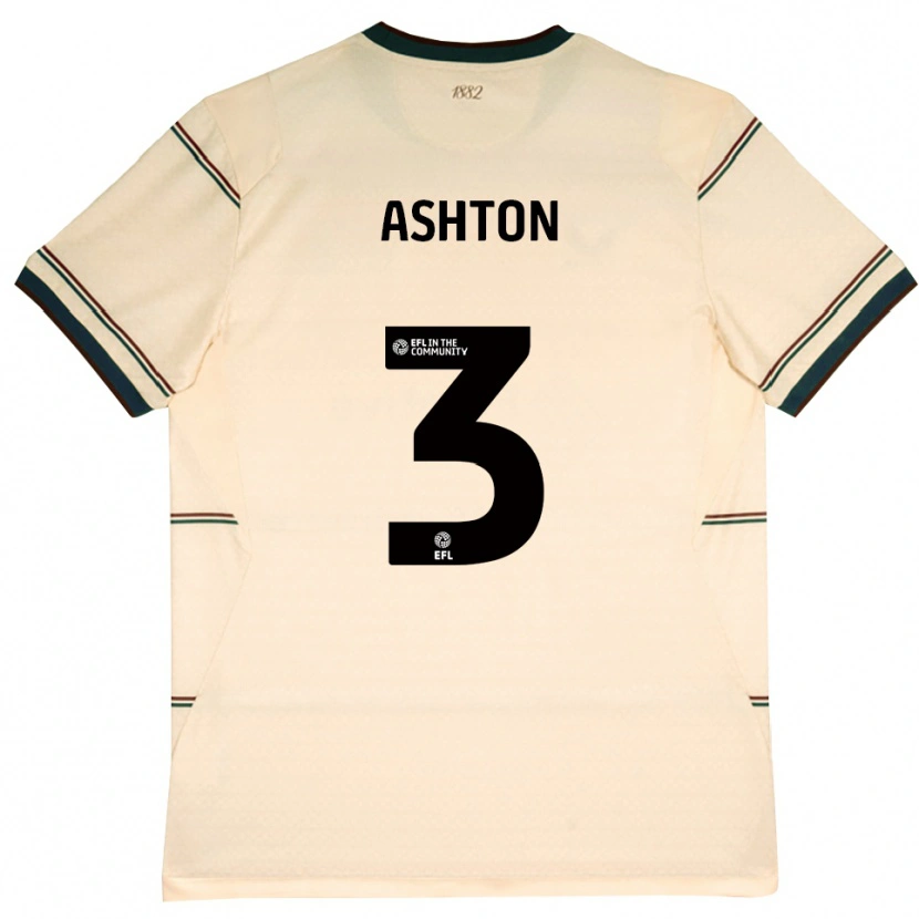 Danxen Enfant Maillot Joe Ashton #3 Beige Bourgogne Tenues Extérieur 2026/27 T-Shirt