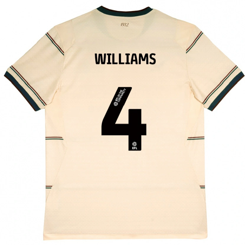 Danxen Enfant Maillot Jesse Williams #4 Beige Bourgogne Tenues Extérieur 2026/27 T-Shirt