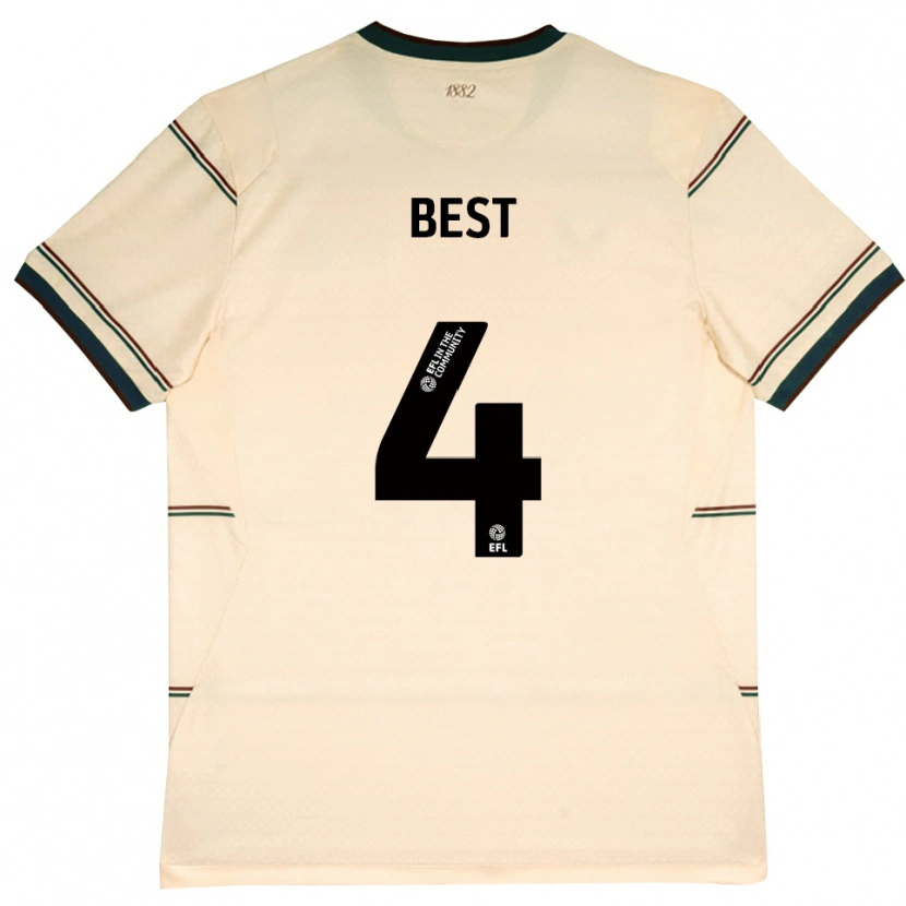 Danxen Enfant Maillot Freddie Best #4 Beige Bourgogne Tenues Extérieur 2026/27 T-Shirt
