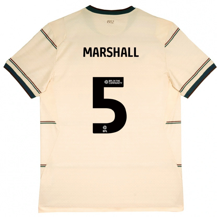 Danxen Enfant Maillot Georgia Marshall #5 Beige Bourgogne Tenues Extérieur 2026/27 T-Shirt