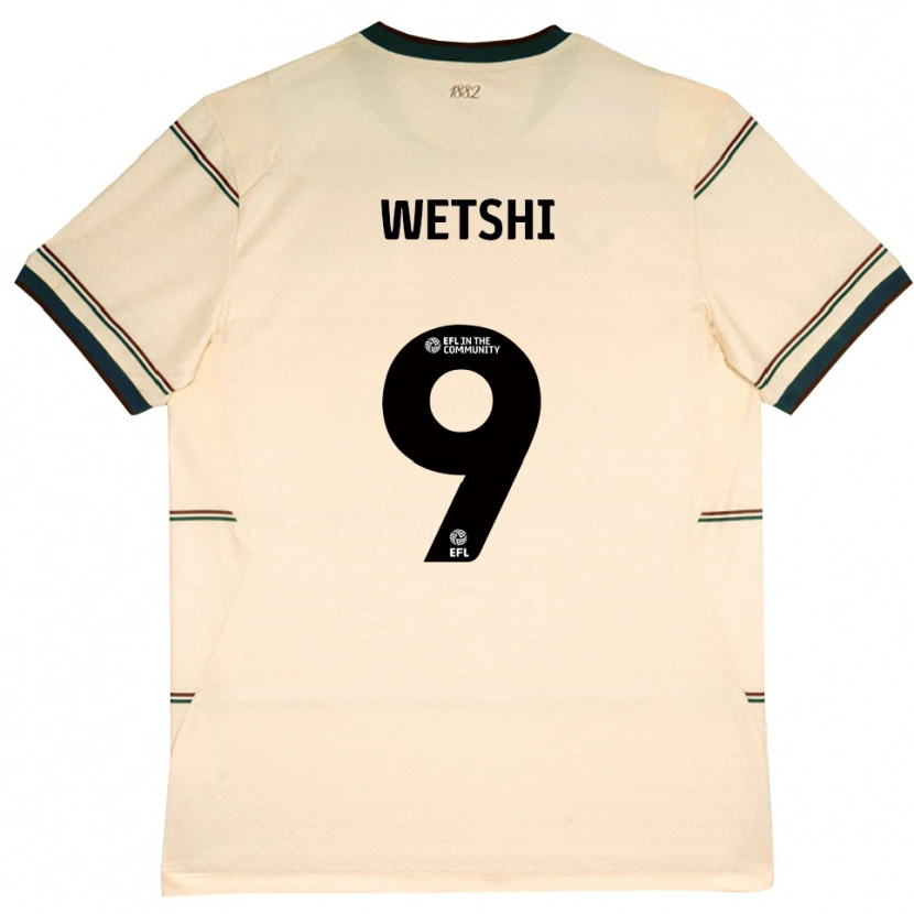 Danxen Enfant Maillot Benji Wetshi #9 Beige Bourgogne Tenues Extérieur 2026/27 T-Shirt